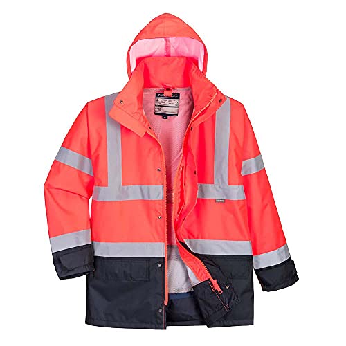 Portwest S768 Giacca Executive 5 In 1 Alta Visibilità, Rosso/Navy, Xxl