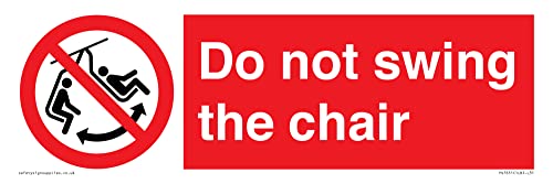 Cartello "Do Not Swing The Chair" – 300 X 100 Mm – L31