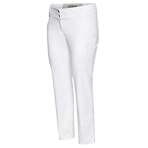 Bp 1766-686-0021-32N Pantaloni Da Donna In Tessuto Elasticizzato, 48% Cotone, 48% Poliestere, 4% Elastolefina, Bianco, Taglia 32N