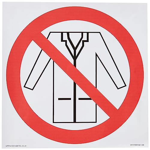 P919 Proibizione: No Lab Coat Sign - 200X200Mm - S20