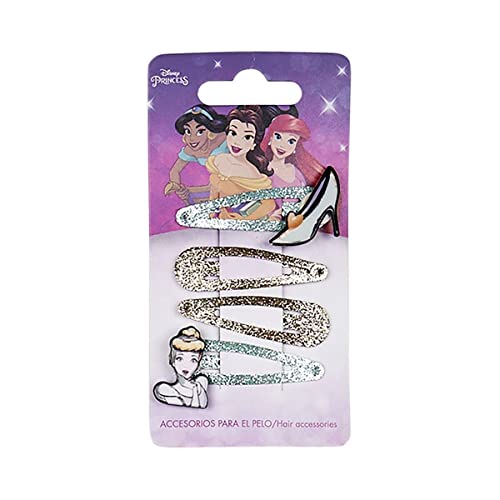 Clip Per Capelli Princesses Disney 4 Pezzi Multicolore