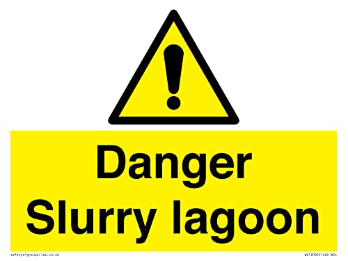 Danger Slurry Laguna Cartello - 200 X 150 Mm - A5L