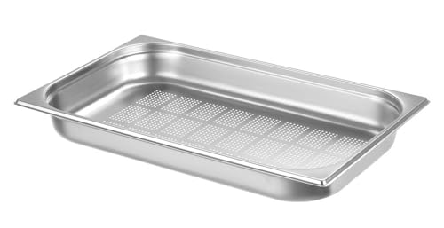 Hendi Contenitore Gastronorm, Gn 1/1, Solo Con Fondo Perforato, Contenitore Gn, Impilabile, Bordi Arrotondati, Resistente Alla Temperatura Da -40° A 3