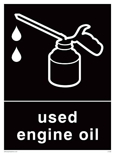 Viking Segni Ij1426-A3P-3 M Recycling-Used Engine Oil Sign, 3 Mm, In Plastica Rigida, 400 Mm Altezza X 300 Mm Larghezza