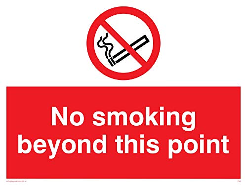 Viking Segni Ps4-A1L-3D Sign "No Smoking Beyond This Point, Pvc, Doppio 3 Millimetri Rigido, 600 Mm Altezza X 800 Mm Larghezza