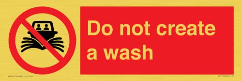 Cartello Con Scritta "Do Not Create A Wash", 300 X 100 Mm, L31