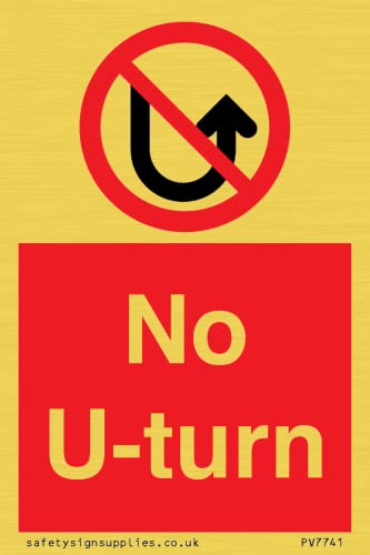 Cartello No U-Turn - 50X75Mm - A8P