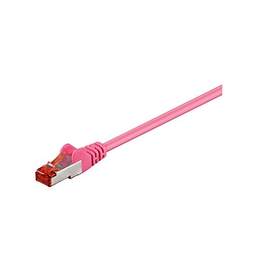 Goobay 93339 Cat 6 Cavo Patch Di Rete S/Ftp (Pimf), Magenta, 0.25M Lunghezza