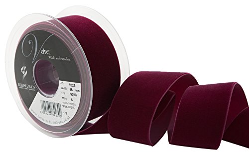 Berisfords Nastro Di Velluto, Bordeaux, 10,2 X 4,5 X 10,2 Cm