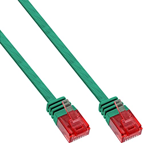 Inline 21130 Cavo Patch Lan Piatto, U/Utp, Cat.6, 1 M, Verde