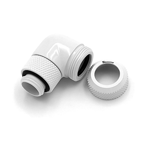 Barrow Multi-Link Adapter Anschluss 90 Grad G1/4 Zoll Ag Auf 12Mm Ad Hardtube - Drehbar, Weiß