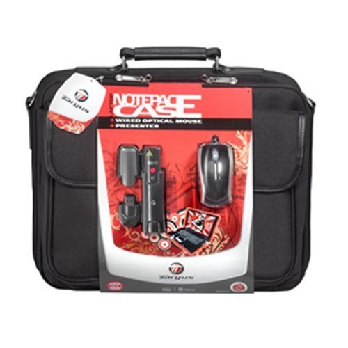 Targus Laptop Case, Wired Optical Mouse & Presenter Borsa Per Notebook 39,1 Cm (15.4") Valigetta Ventiquattrore Nero