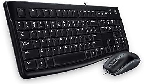 Logitech Mk120 Kit Tastiera E Mouse Cablati, Layout Bulgaro Qwerty, Nero
