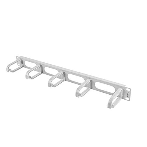 Lanberg Lanbergg - Organizzatore Per Cavi 5 Anelli In Plastica 1U Tipo B Rack 19 Grigio