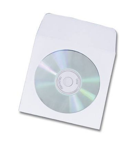 G&Bl 3220 Custodia Di Carta Per Cd Con Finestra In Pvc, 50 Pezzi, Bianco