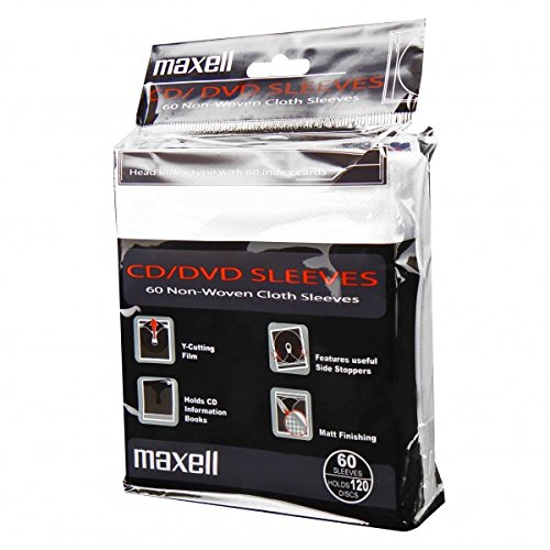 Maxell Cd-Dvd Sleeves 60 Non Woven Cloth Sleeves