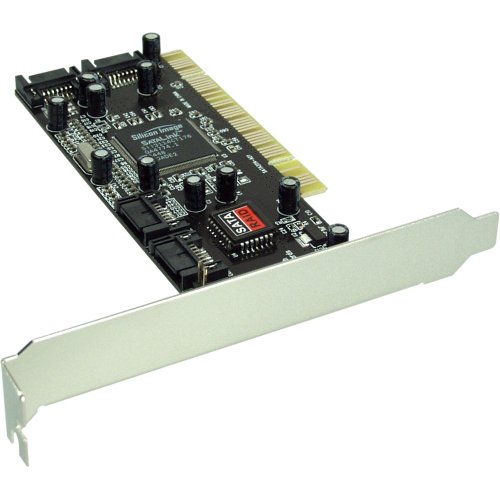 Inline 15020 Scheda Controller, Hdd Sata Raid, 4 Canali, Nero