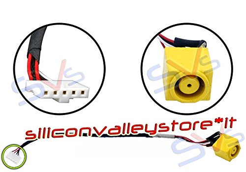 Siliconvalleystore Connettore Dc Power Jack Con Cavo 17Cm Per Notebook Lenovo B590