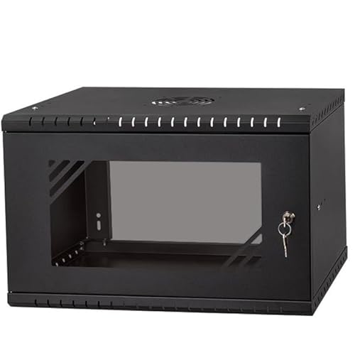 Stalflex Armadio Rack 19" 6U, 450Mm, Porta In Vetro, Nero Rc19-6U-450Gb