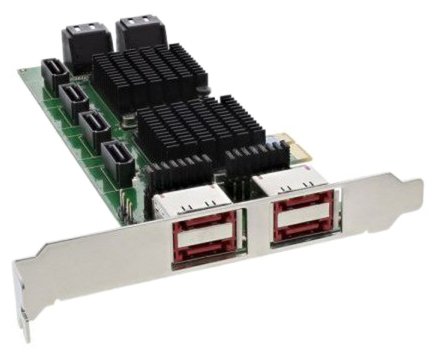 Inline 19054 Controller Sata, 8 Sata 6 Gb/S E 4X Esata, Nero