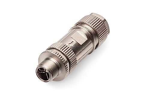 Digitus M12 Connettore Di Rete - Cat 6A - 10 Gbit/S - X-Coded - Schermato - Classe Di Protezione Ip67 - Cablabile In Campo - Spina Di Rete, Spina Di C