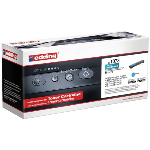 Edding Toner Sostitutivo Per Brother Tn-247C Compatibile Ciano 2300 Pagine Edd-1073
