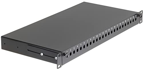 Intellinet I-Case Fo-24St 1U Patch Panel - Patch Panels (St, Black, Steel, 1U, 482.6 Mm, 44.5 Mm)