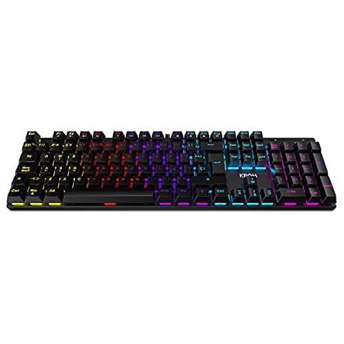 Krom Kasic - Tastiera Da Gioco Numerica Meccanica Rgb Rainbow, Modalità Di Gioco, Scambia Wasd E Tasti Di Direzione, Windows Vista, Windows 7/8/10, Us