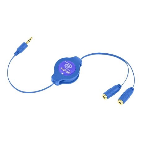 Retrak Eucablesplbu Cavo Audio 0,9 M 3.5Mm 2 X 3.5Mm Blu