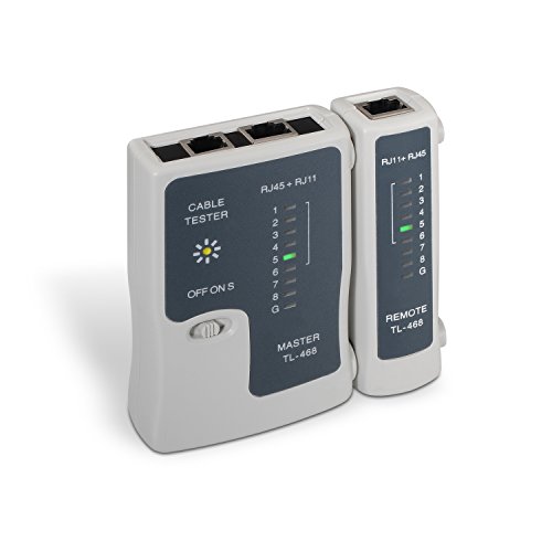 Aisens A142 – 0312 – Tester Per Cavo Rj11/Rj12/Rj45, Colore: Grigio