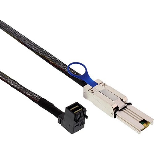 Inline 21984 Cavo Mini Sas, Sff-8643 A Sff-8088, 0.5 M, Connettore 90°, Nero