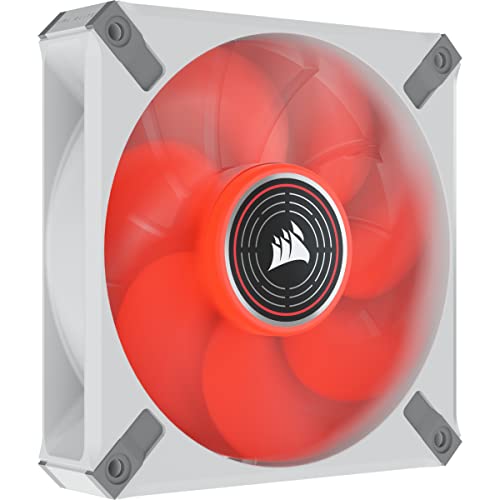 Corsair Ml120 Led Elite, 120 Mm Ventola Pwm Led Rosso (Tecnologia Corsair Airguide, Cuscinetto A Levitazione Magnetica, Velocità Da 2.000 Rpm, Otto Le
