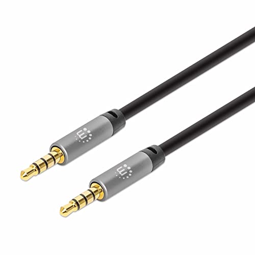 Cable Audio Manhattan Aux 2X Conector Jack 3,5Mm 2M