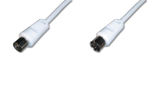 Assmann Electronic Tv Antenna Cable, Iec/M To Iec/F, Straight, 9.5Mm Cavo Di Rete 5 M Bianco