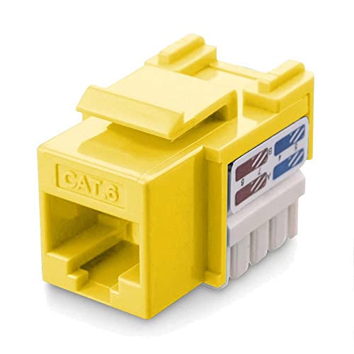 Techly Professional 363951 Frutto Keystone Rj45 Cat.6 Utp Idc 90° Giallo Giallo