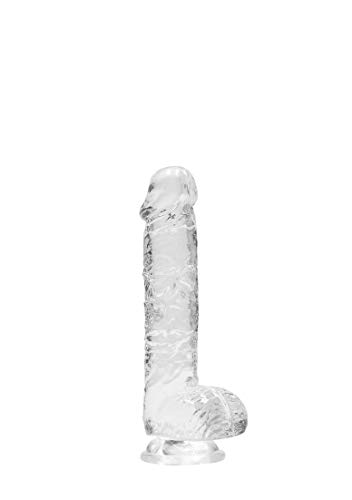 Shots Realrock Crystal Clear - 6" / 15Cm Realistic Dildo With Balls