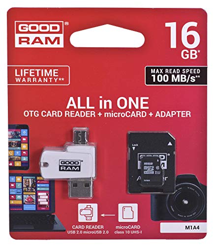 Goodram Microsd 16Gb Card Class 10 + Adpter + Card Reader - Blister
