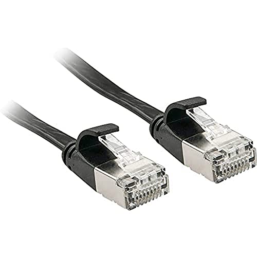 Lindy Cavo Di Rete Flat U/Ftp Cat.6A Nero, 2M