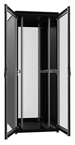 Techly Professional 365924 Armadio Server Rack 19" 800X1000 42U Nero Porta Grigliata Doppio Battente Serie Evolution Ventilato Nero