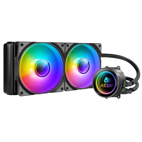 Azza Lcaz-240C-Argb Sistema Di Raffreddamento Per Computer Processore Raffreddamento A Liquido 12 Cm Nero 1 Pezzo(I)