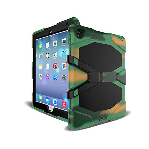 3 In1 Outdoor Tablet Custodia Per Apple Ipad Pro 2017 10.5 Pollici Stossfestes Hardcase E Silicone Cornice Tablet Hybrid Verde Mimetico