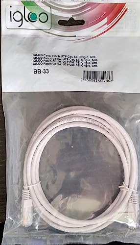 Igloo Bb-33 Cavo Patch Utp Cat.5E, Grigio, 3M