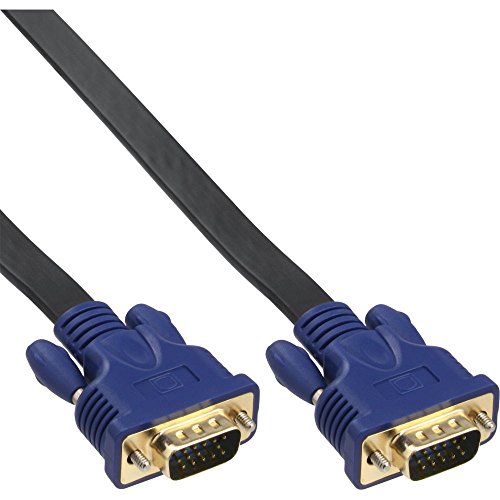 Inline 21502 Cavo S-Vga, Sub-D 15Pin Hd Maschio A Sub-D 15Pin Hd Maschio, 15M, Piatto, Pin Dorati Nero