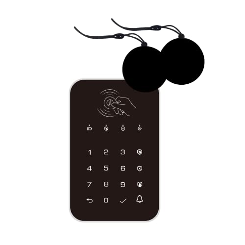 Daewoo Clavier Sans Fil Wke301 Avec Badges Rfid Compatible Avec La Centrale Tactile Security Am301, Contrôle À Distance De Votre Système, Désarmez En
