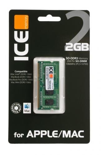 Icememory - Memoria Per Macbook Pro/Imac/Macmini So-Ddr 3 1066 Mhz Da 2 Gb - Retail