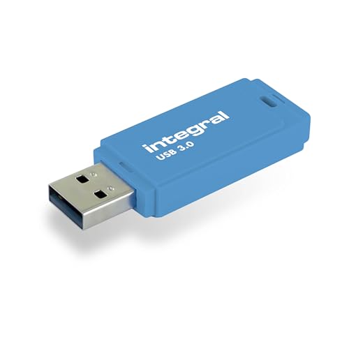 Integral Neon Blue Chiavetta Usb 32 Giga - Flash Drive Usb 3.0 Superspeed - Pennetta Usb Veloce