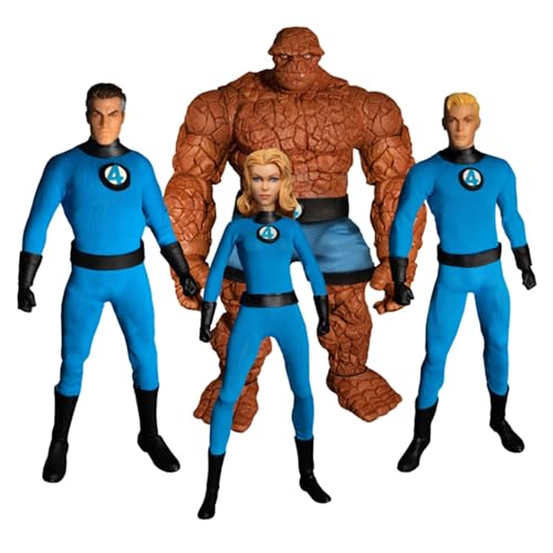 Mezco Fantastic Four One:12 Deluxe Steel Boxed Set Di Personaggi D'Azione