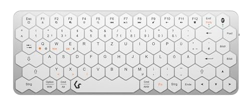 Keysonic Ksk-5020Bt-S (De) Mini Wireless In Alluminio Argento/Bianco