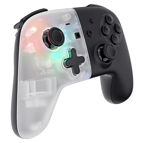 Oniverse White Star - Controller Switch Wireless - Controller Led Bluetooth Per Switch, Switch Oled, Switch Lite (Ios E Android) - Vibrazione - Modali