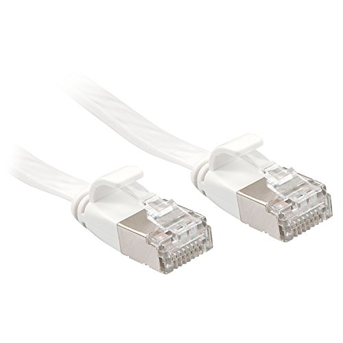 Lindy Cavo Di Rete Flat U/Ftp Cat.6A Bianco, 2M